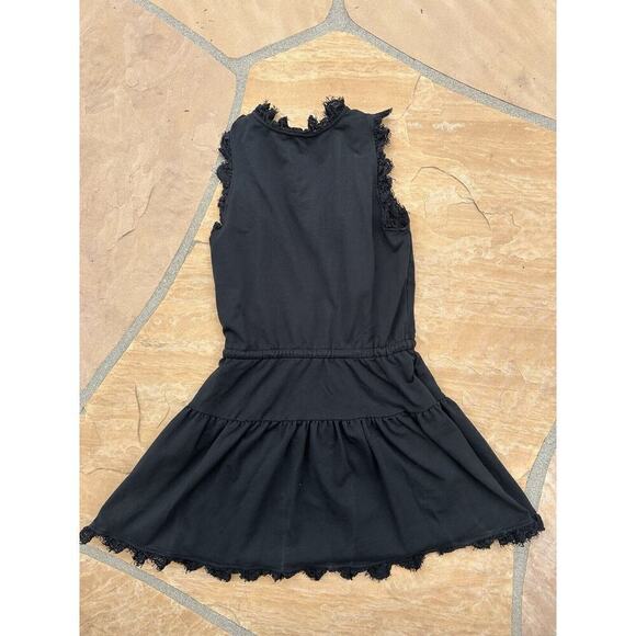 Anthropologie Sundays Dress Womens Small Black June Tiered Mini Flutter MF - Picture 3 of 3